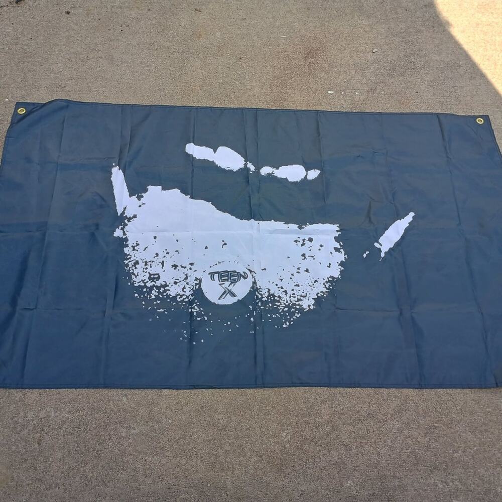 Teen X Navy Blue Graphic Wall Flag